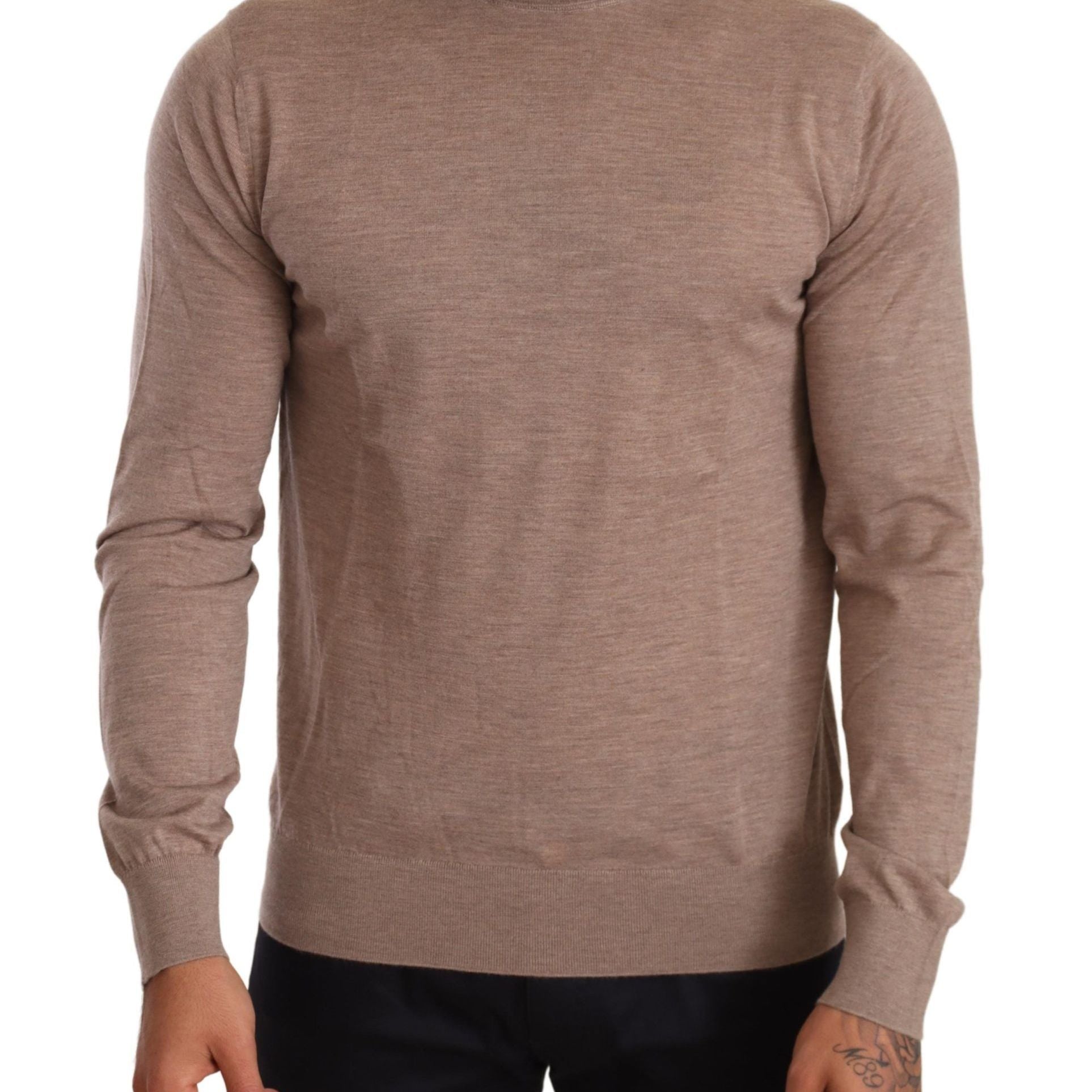 Dolce & Gabbana Brown Cashmere Turtleneck Pullover Sweater