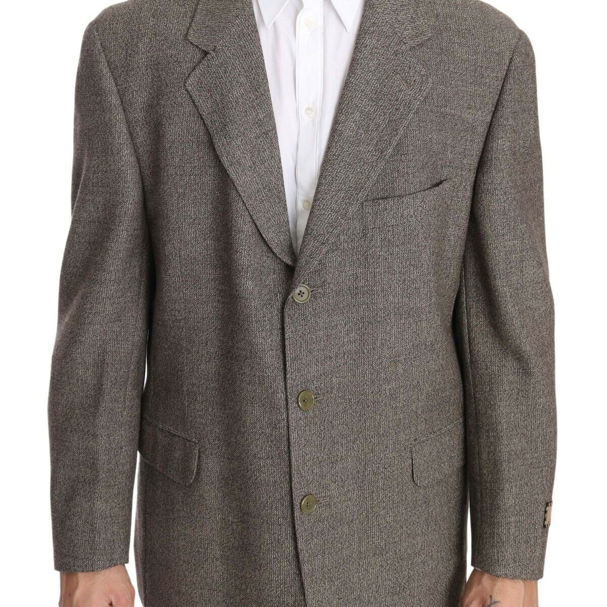 Fendi Brown Wool Regular Single Breasted Suit