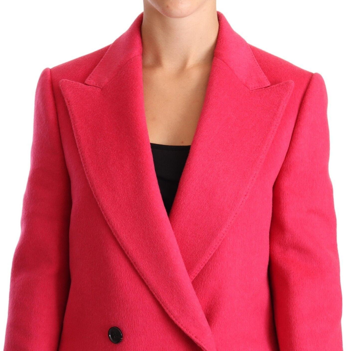 Dolce & Gabbana Pink Double Breasted Trenchcoat Jacket