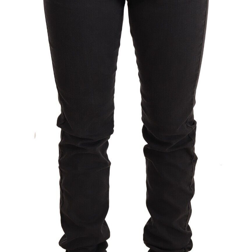 PINKO Black Cotton Stretch Skinny Mid Waist Women Denim Jeans
