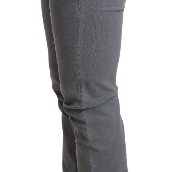 Ermanno Scervino Gray Low Waist Skinny Slim Trouser Cotton Jeans