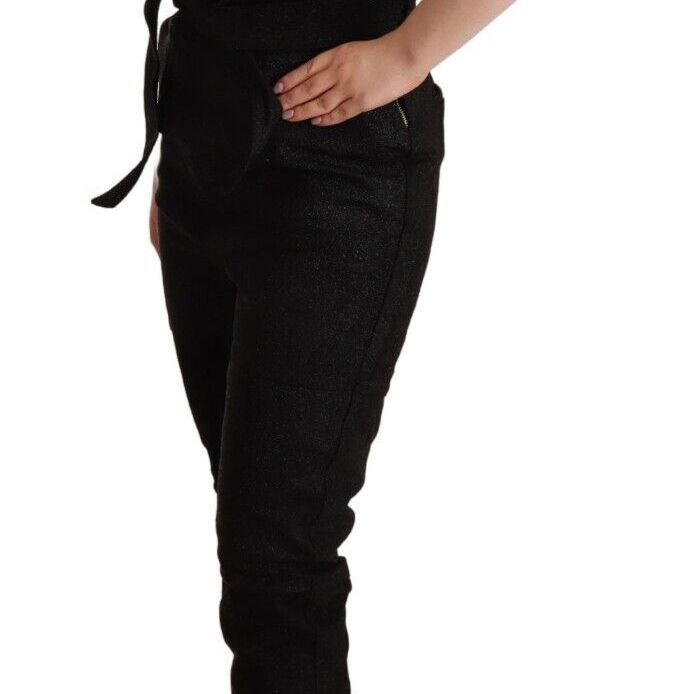 La Maison du Couturier Black Spaghetti Strap Jumpsuit Dress