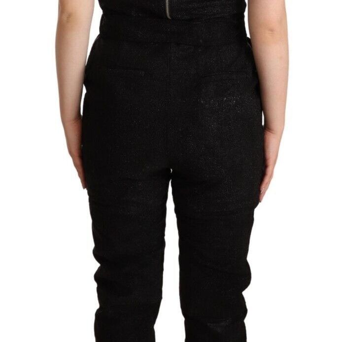 La Maison du Couturier Black Spaghetti Strap Jumpsuit Dress