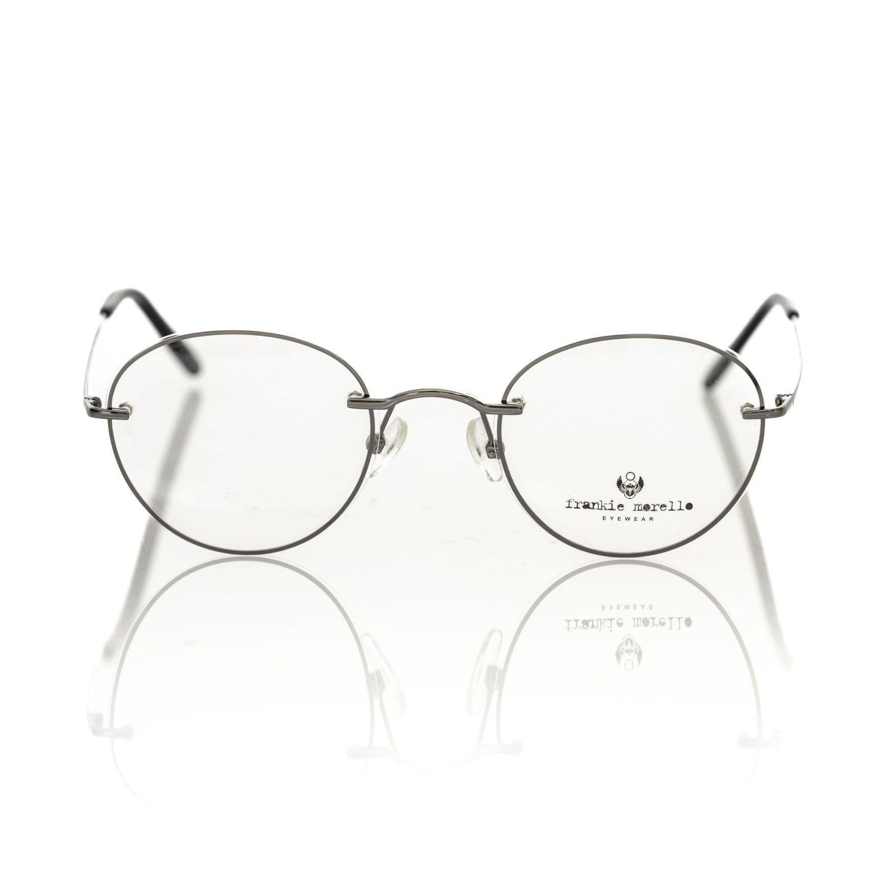 Frankie Morello Gray Metallic Men's Eyeglass Frame