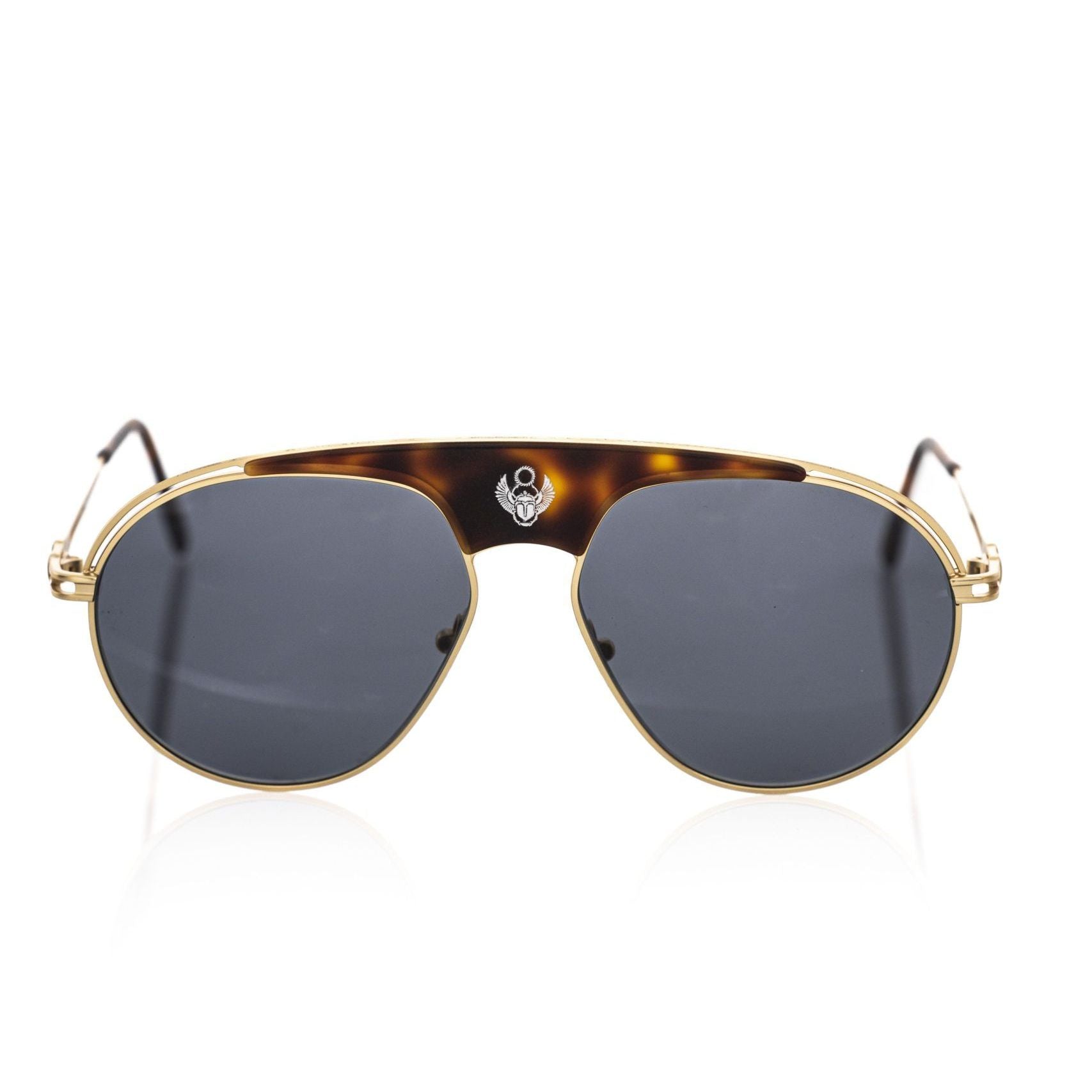 Frankie Morello Brown Metallic Fibre Men Sunglass