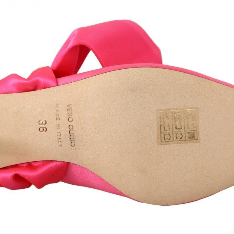 GIA COUTURE Pink Leather Lace Up Kitten Heels Pumps Shoes