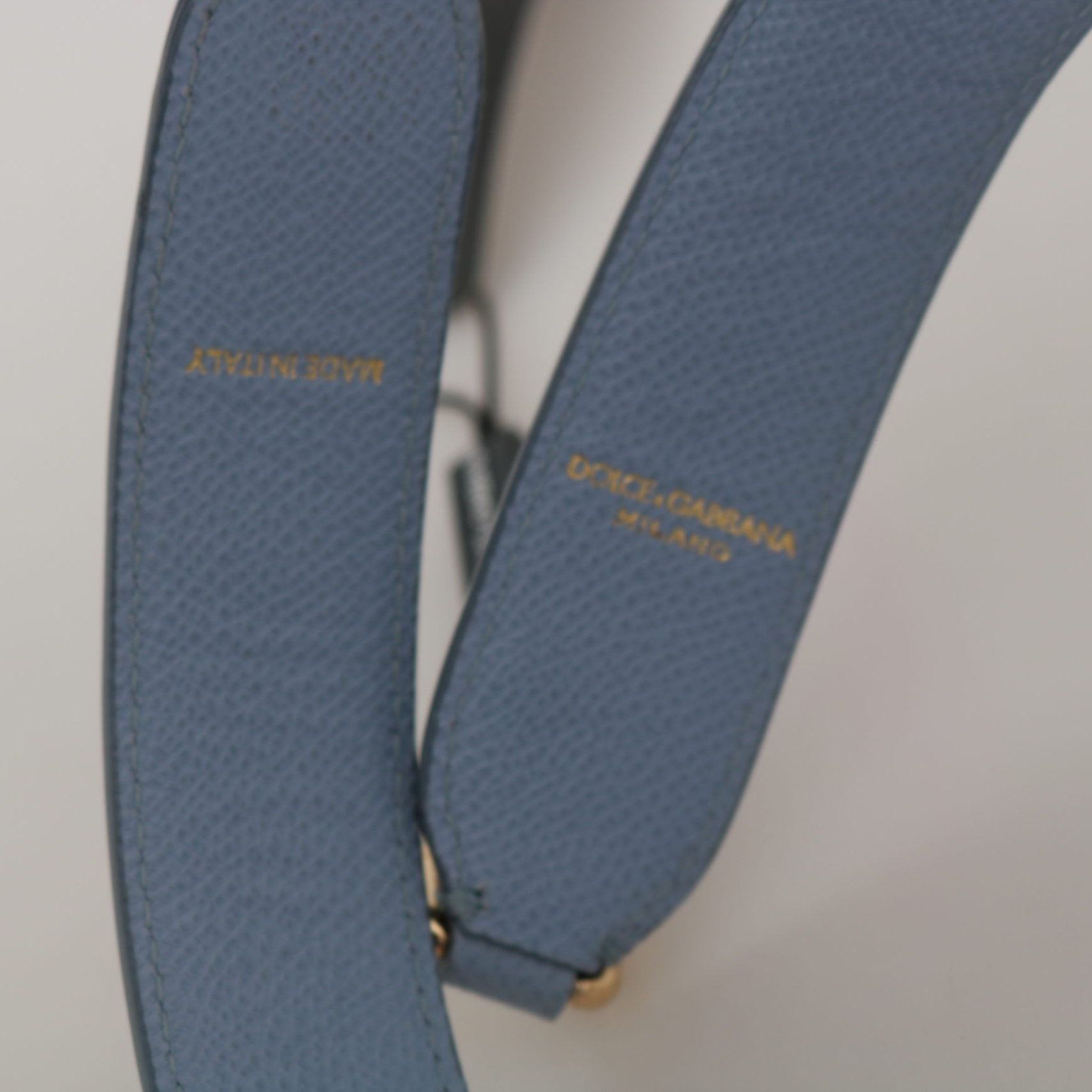 Dolce & Gabbana Blue Leather Handbag Accessory Shoulder Strap