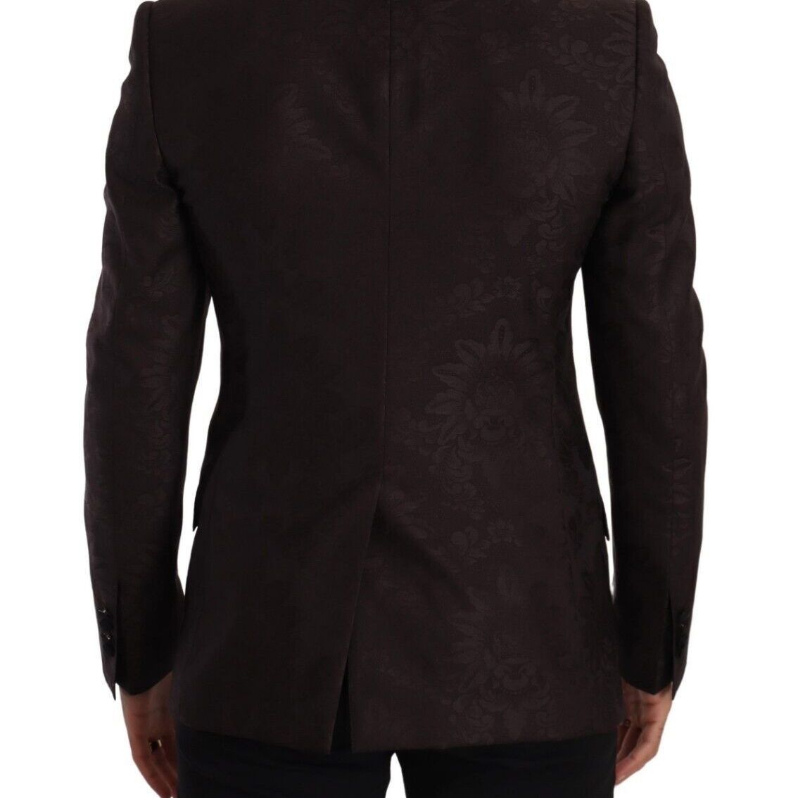 Dolce & Gabbana Purple Jacquard Single Breasted SICILIA Blazer