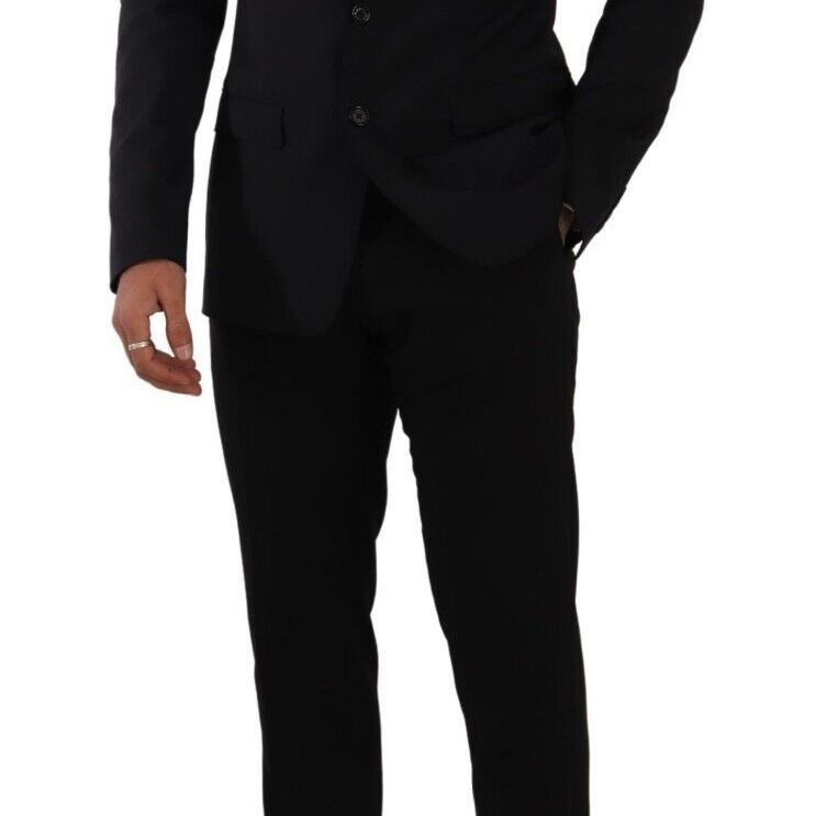 Dolce & Gabbana Black Slim Fit Vest 2 Button MARTINI Blazer