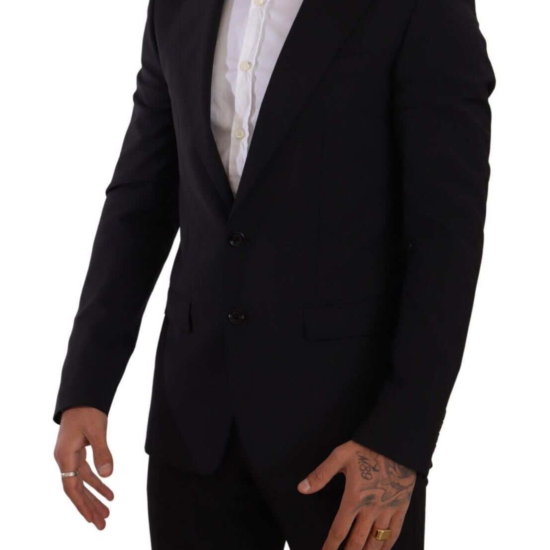 Dolce & Gabbana Black Slim Fit Vest 2 Button MARTINI Blazer