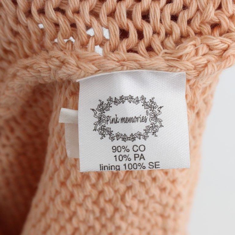 PINK MEMORIES Pink Cotton Blend Knitted Sleeveless Sweater