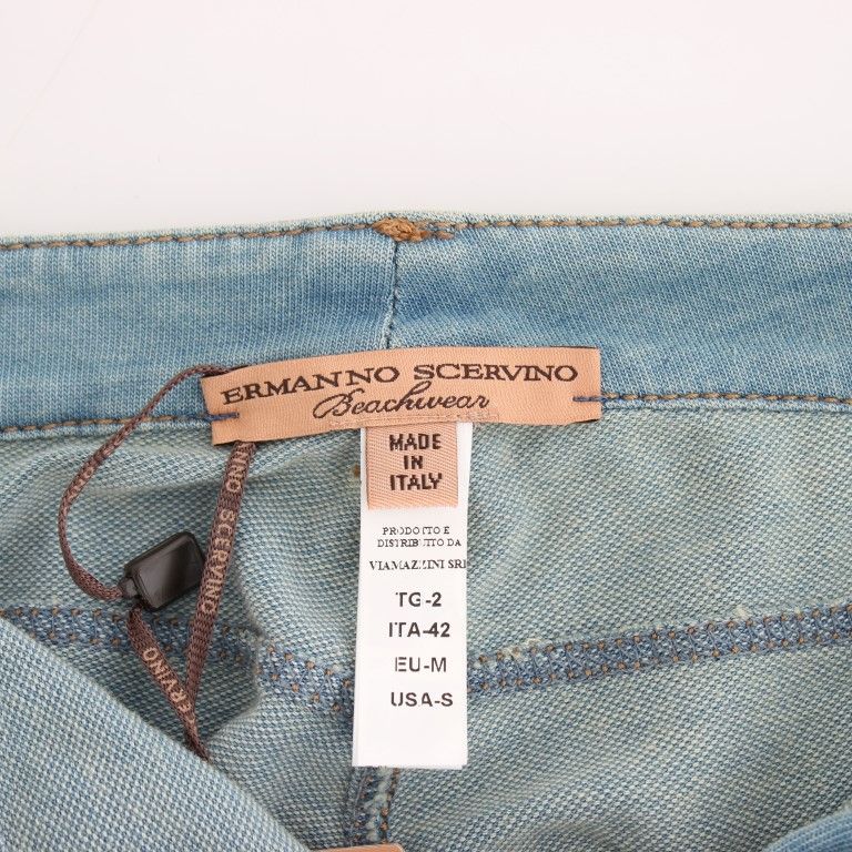 Ermanno Scervino Blue Capri Pants Cropped Jeans