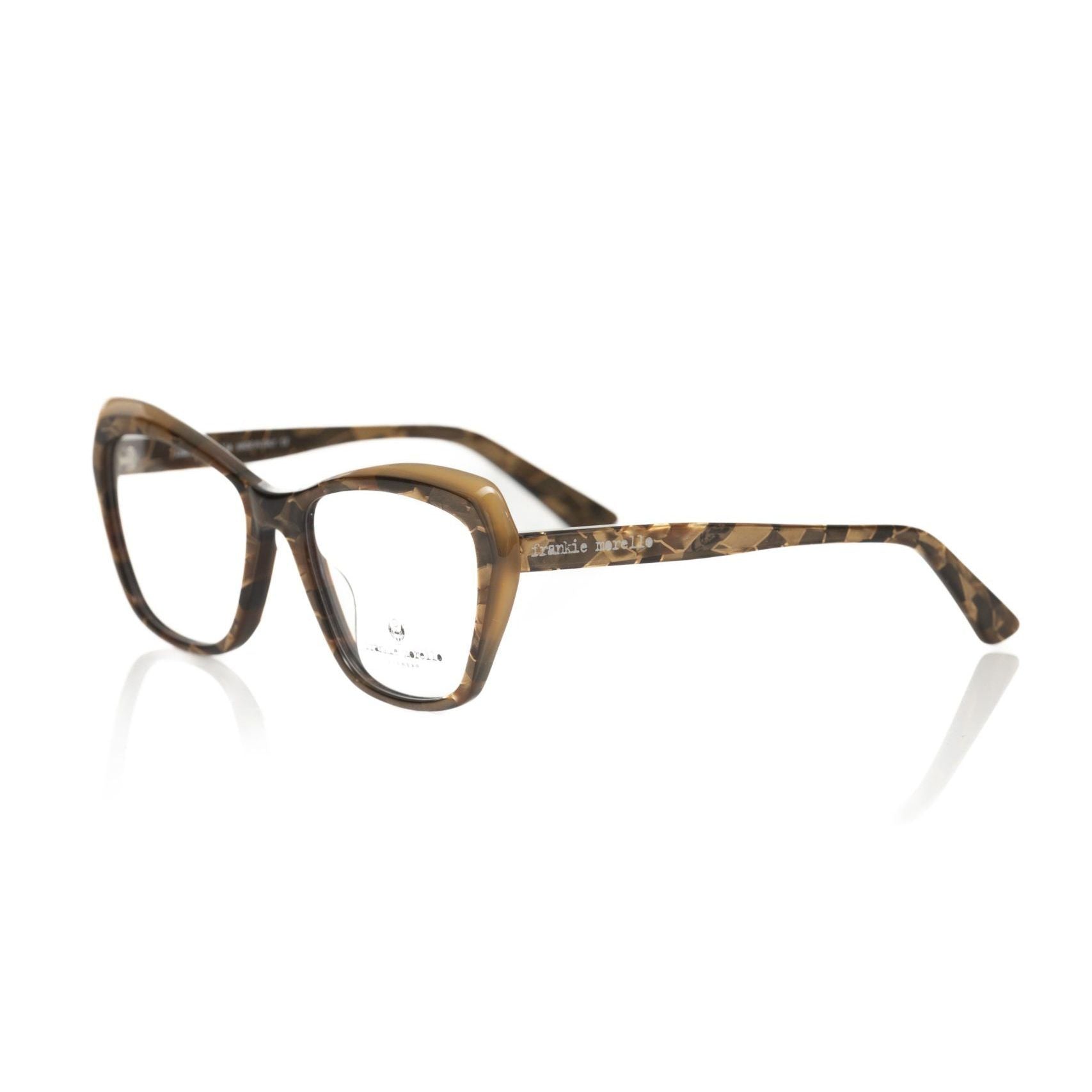 Frankie Morello Beige Acetate Women's Eyeglass Frame
