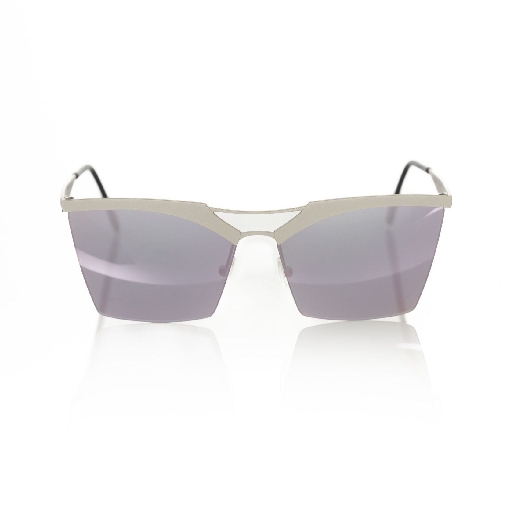Frankie Morello Silver Metallic Women Sunglasses