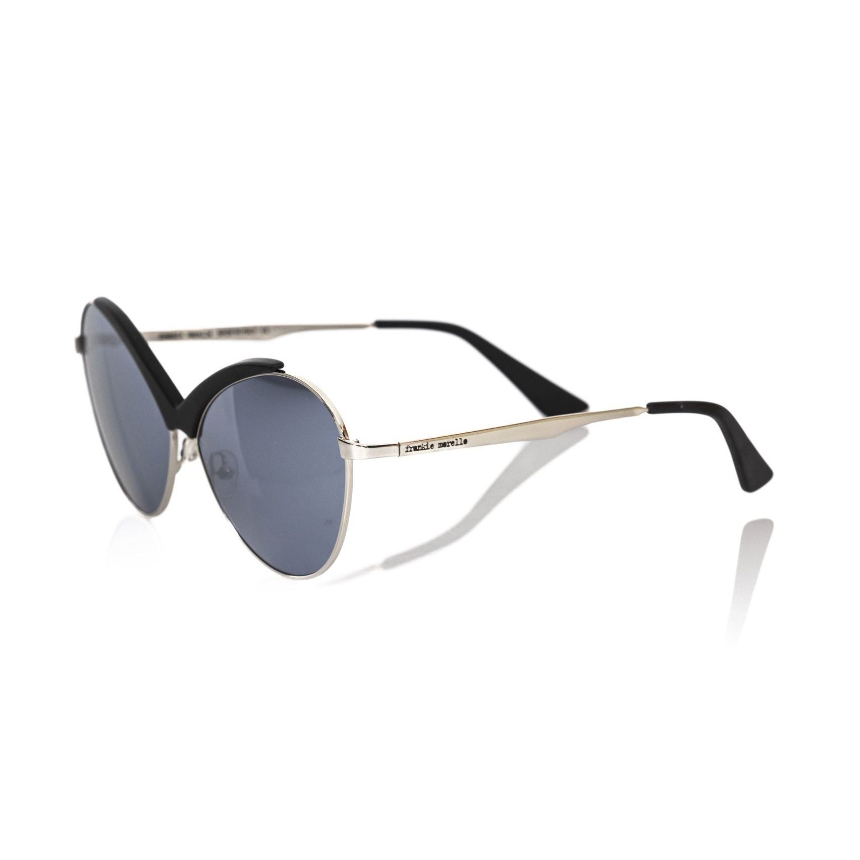 Frankie Morello Black Metallic Women Sunglasses