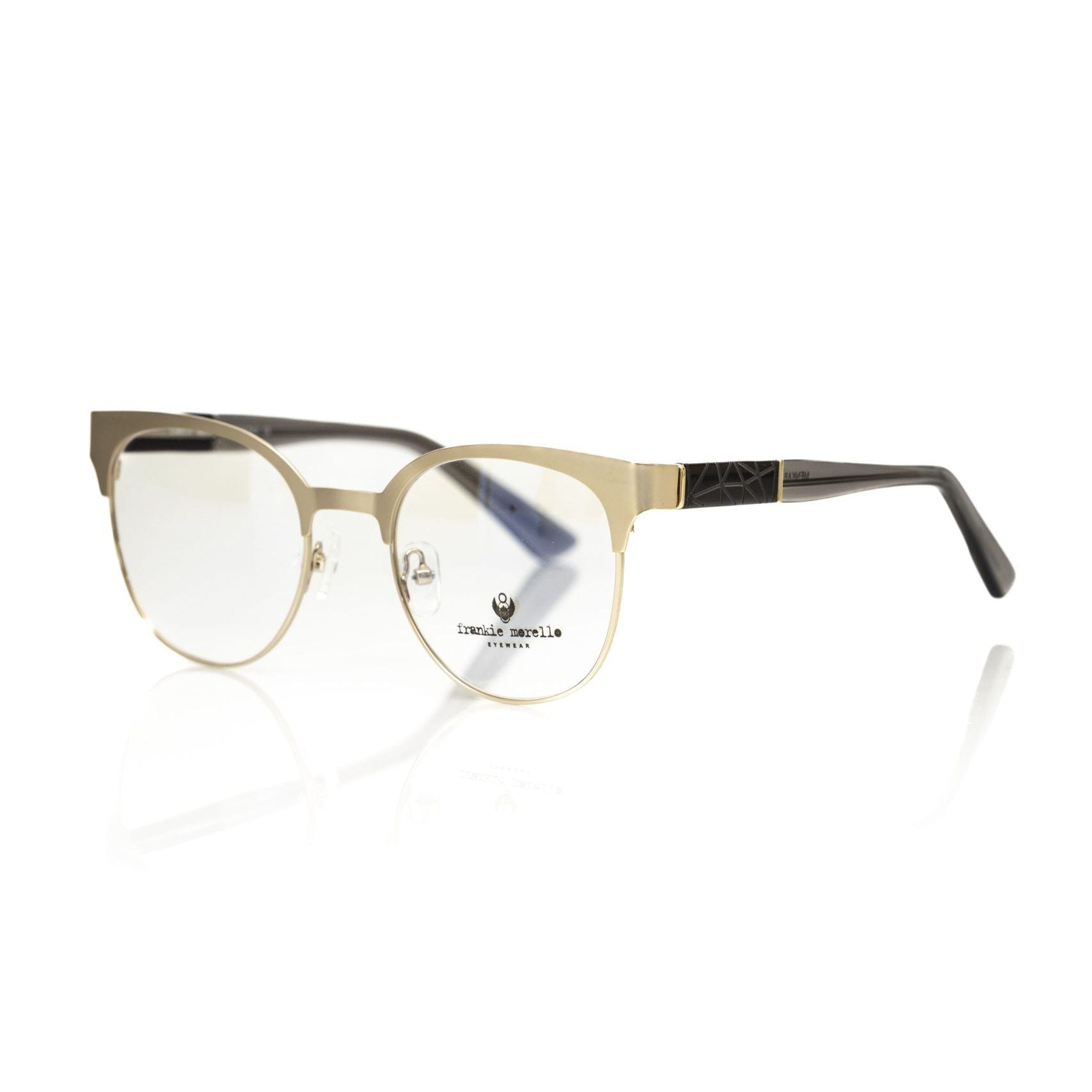 Frankie Morello Gold Metallic Women's Eyeglass Frame