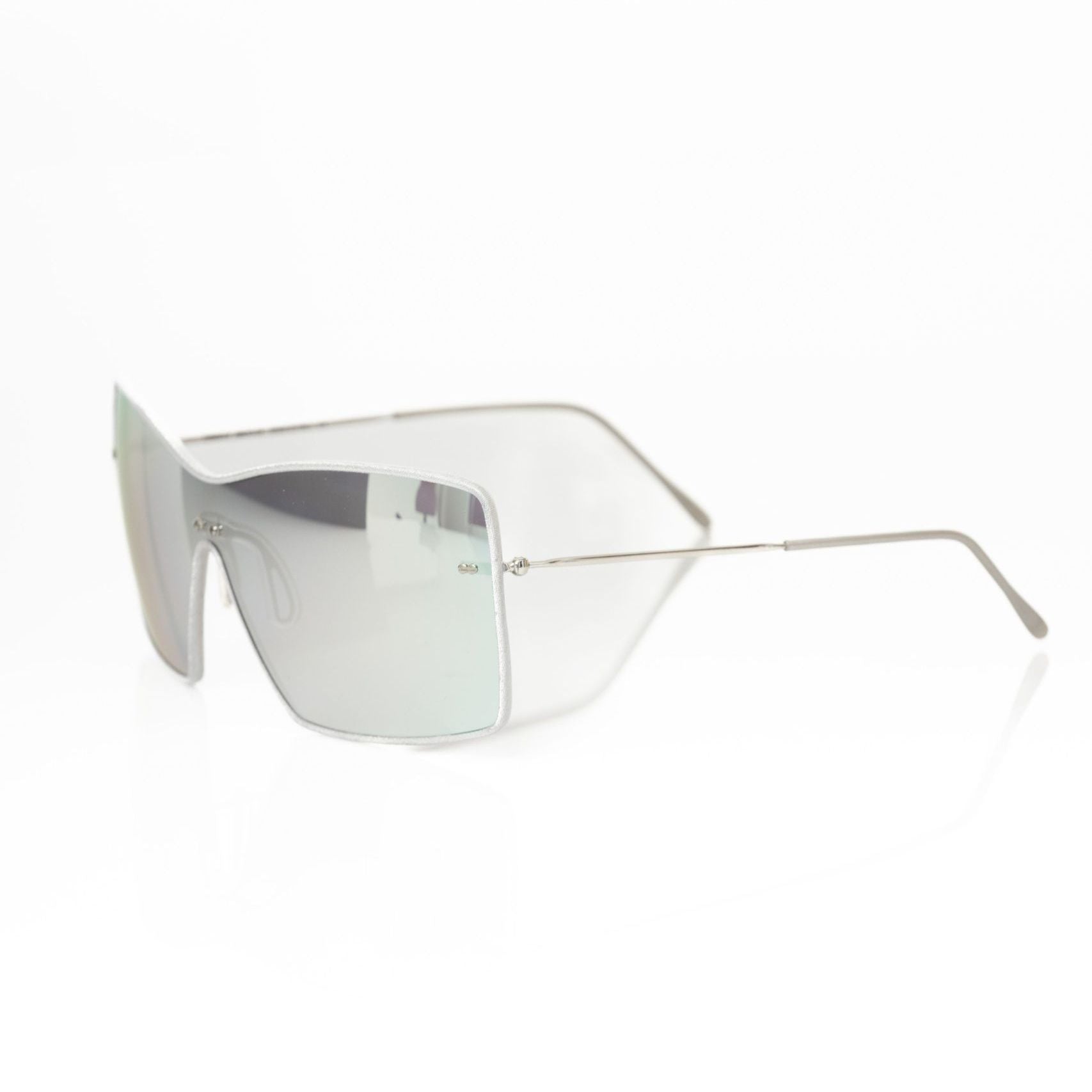 Frankie Morello Silver Metallic Fiber Women Sunglasses