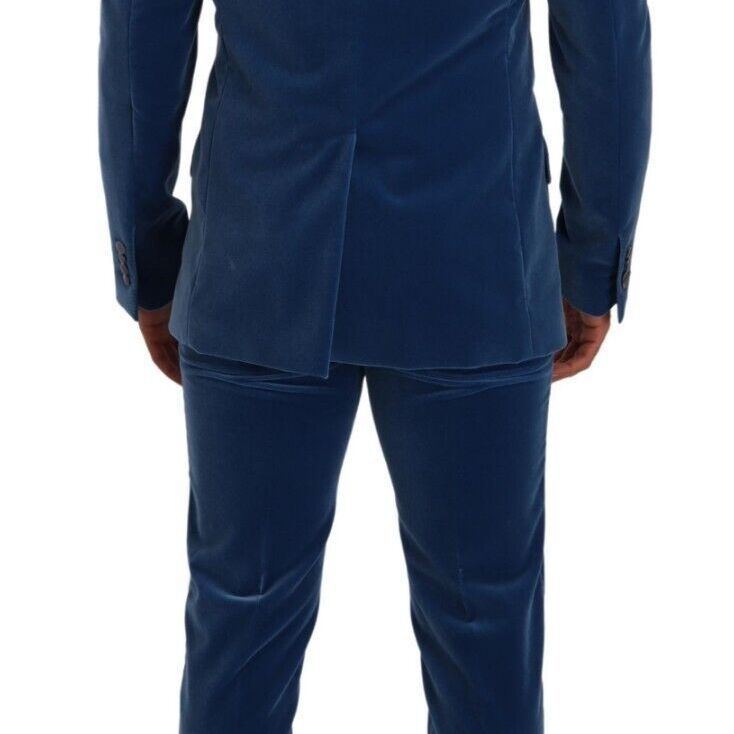 Dolce & Gabbana Blue SICILIA Velvet Slim Fit 2 Piece Suit