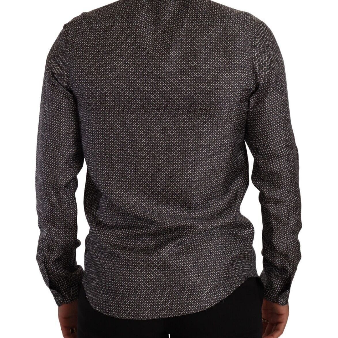 Dolce & Gabbana Gray Fantasy Pattern Pajama Top Mens Shirt