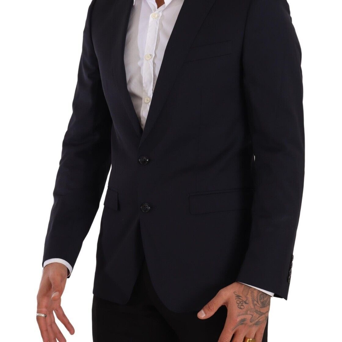Dolce & Gabbana Dark Blue Single Breasted Coat MARTINI Blazer