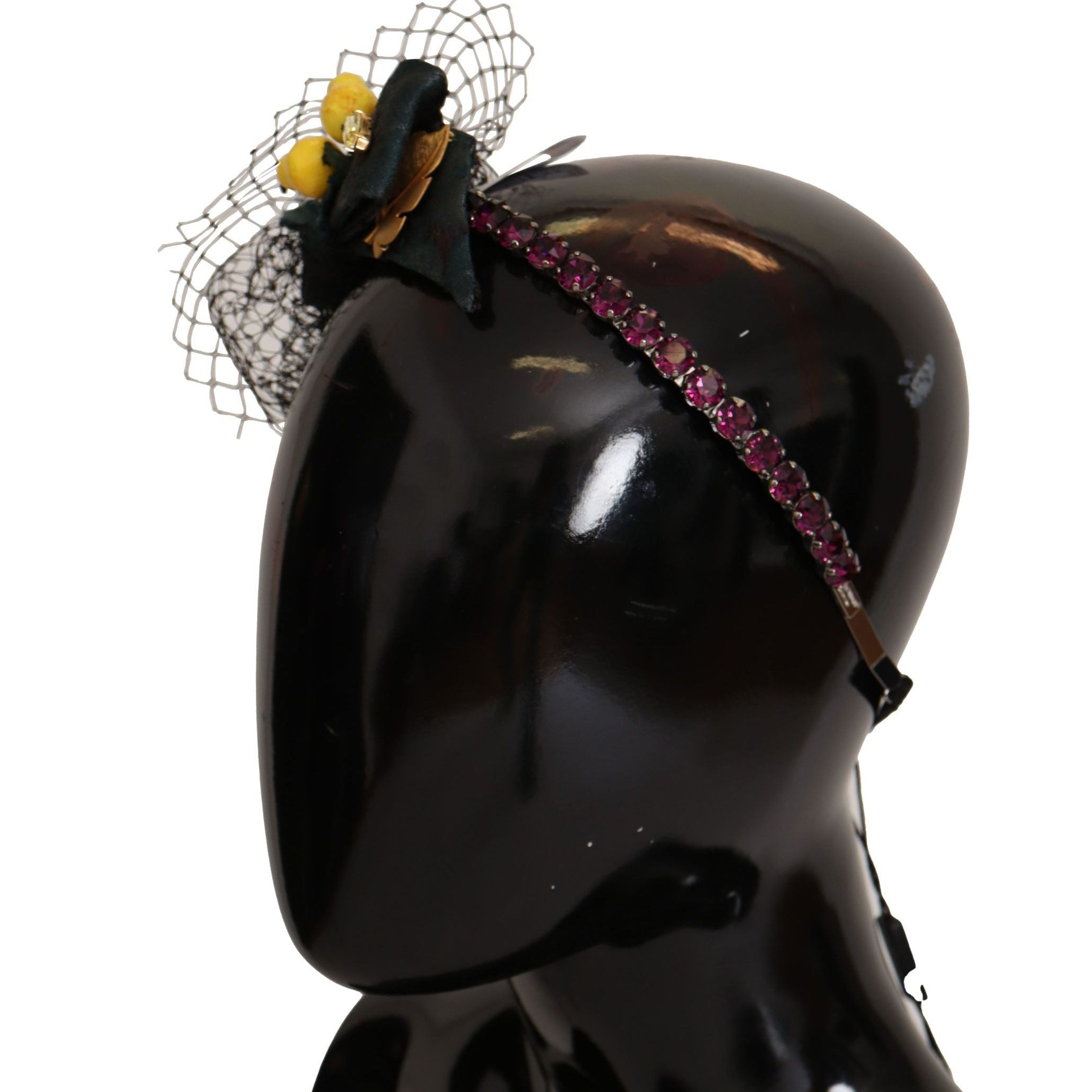 Dolce & Gabbana Purple Crystal Diadem Headband Lemons Sicily Tiara