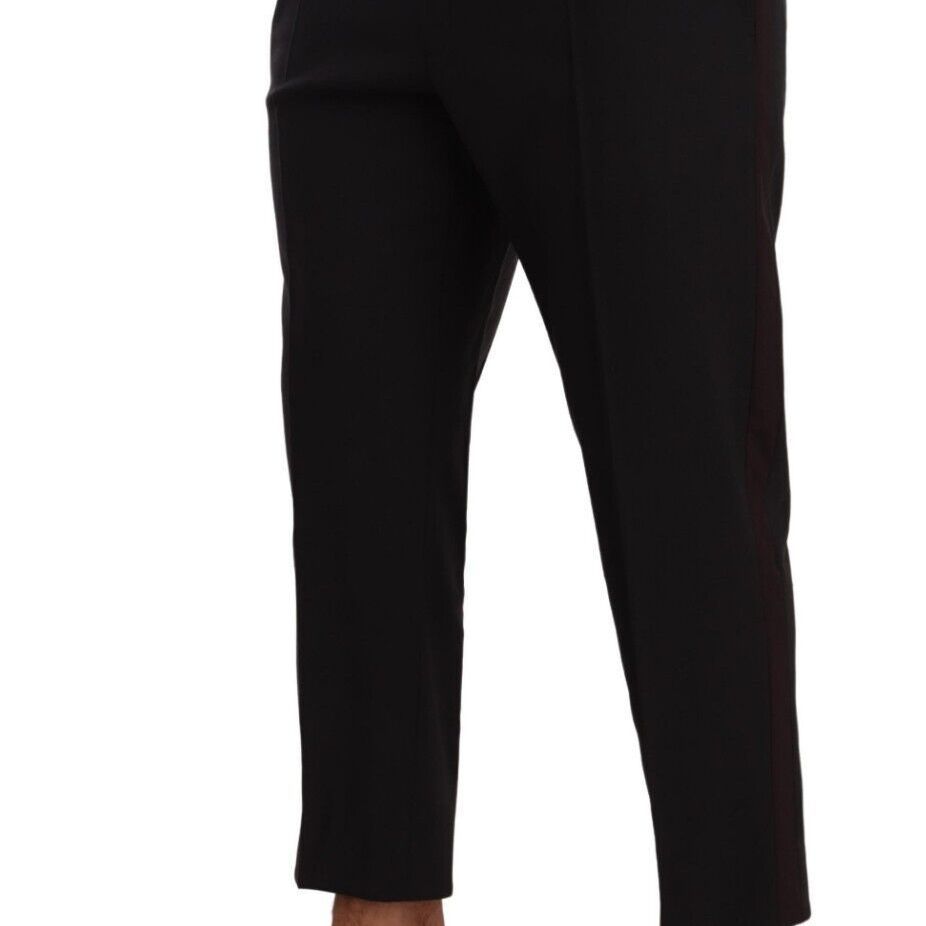 Dolce & Gabbana Gray Bordeaux Wool Trouser Dress Pants