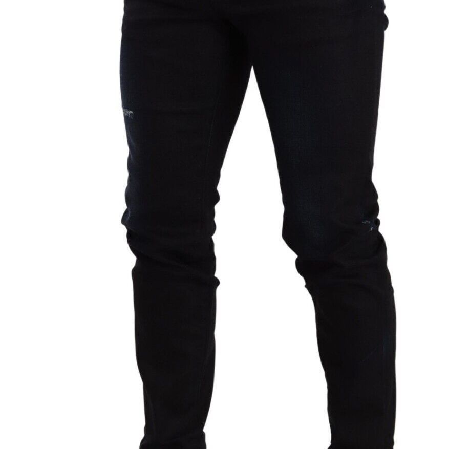 Dolce & Gabbana Blue Cotton Stretch Skinny Denim Trouser Jeans