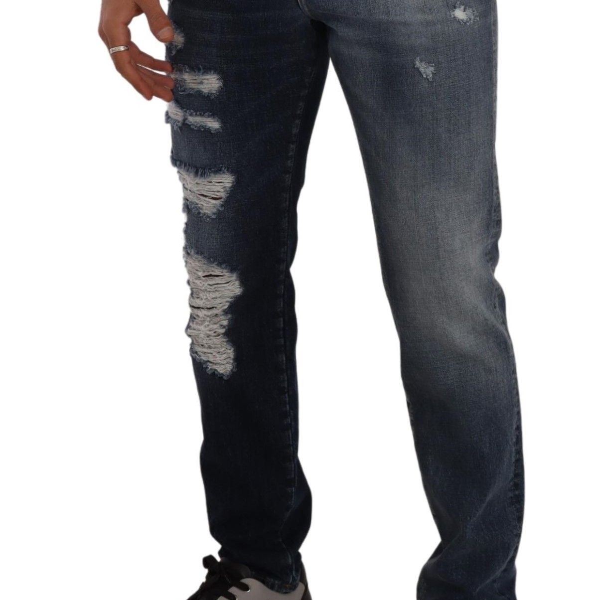 Dolce & Gabbana Blue Cotton Regular Denim Trousers Jeans