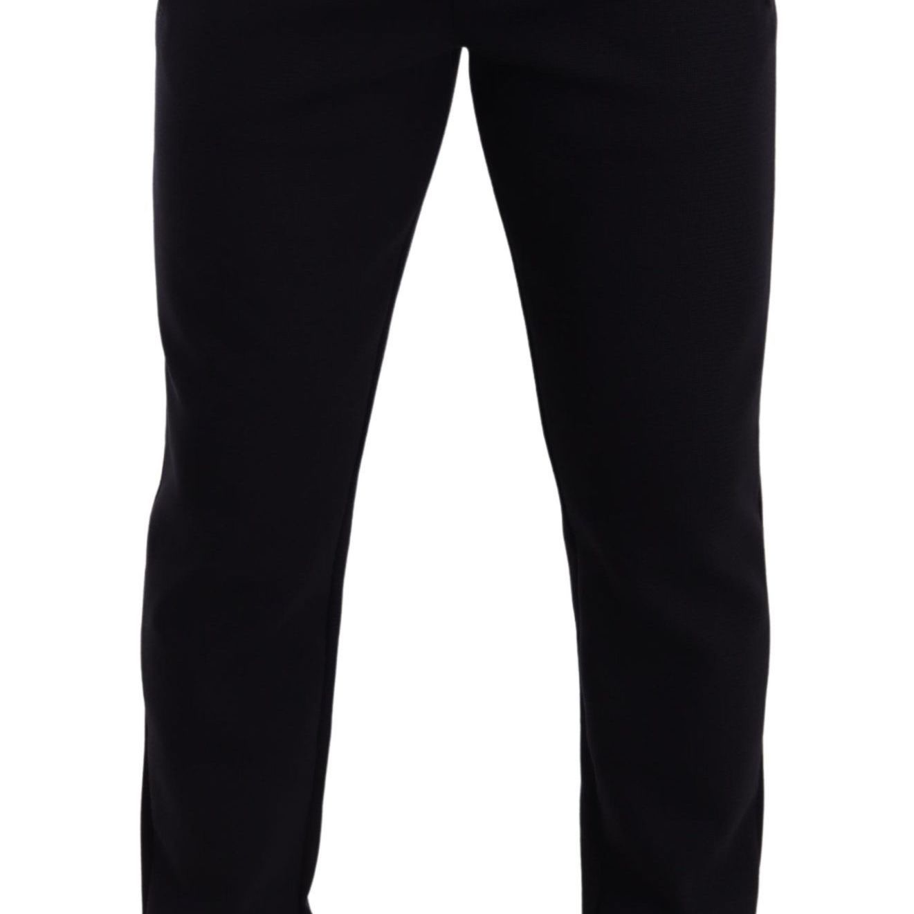 Dolce & Gabbana Blue Cotton Stretch Jogging Trouser Pants