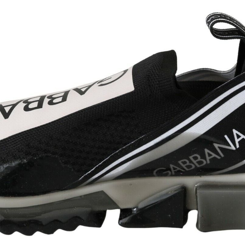 Dolce & Gabbana Black White SORRENTO Sport Stretch Sneakers