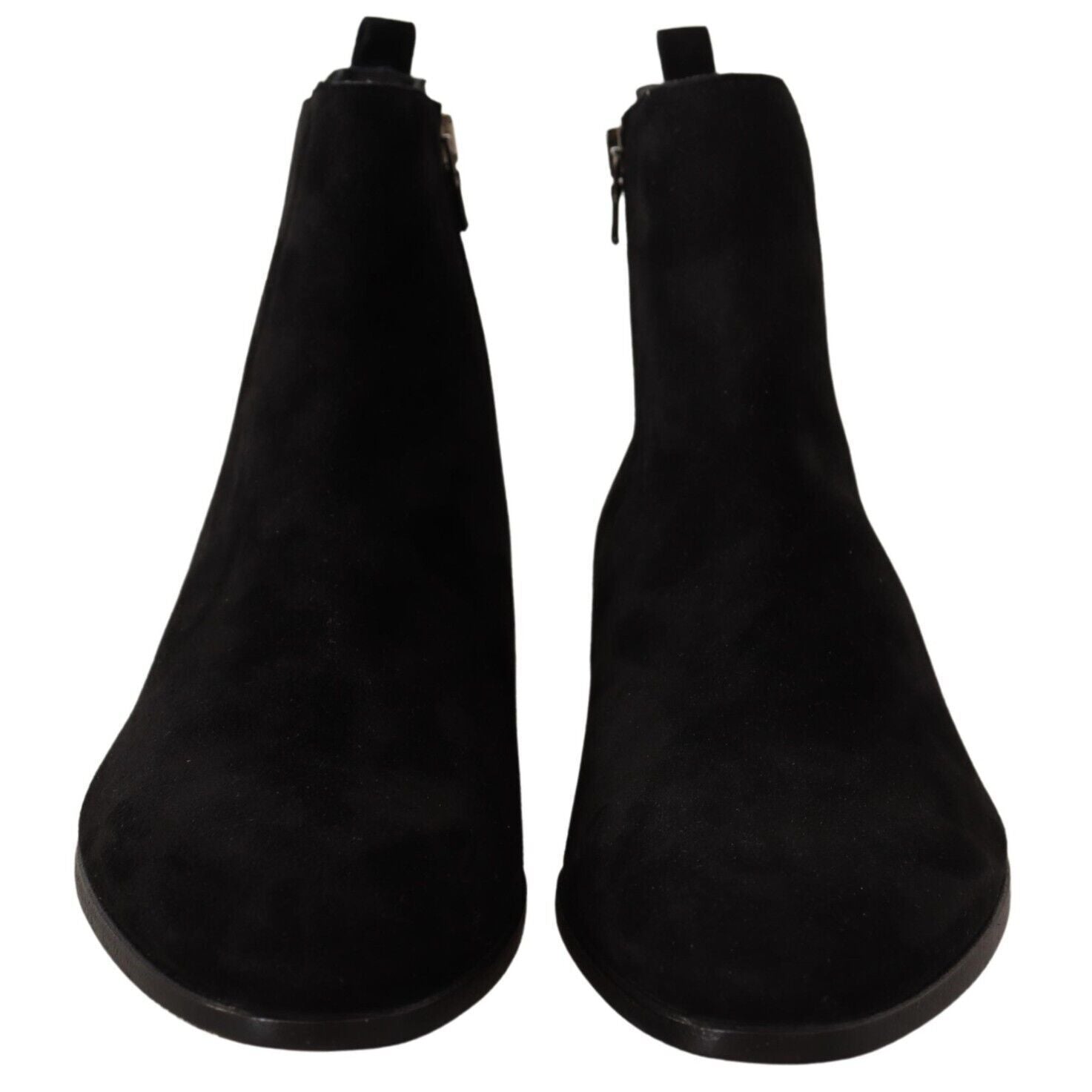 Dolce & Gabbana Black Suede Leather Chelsea Mens Boots Shoes