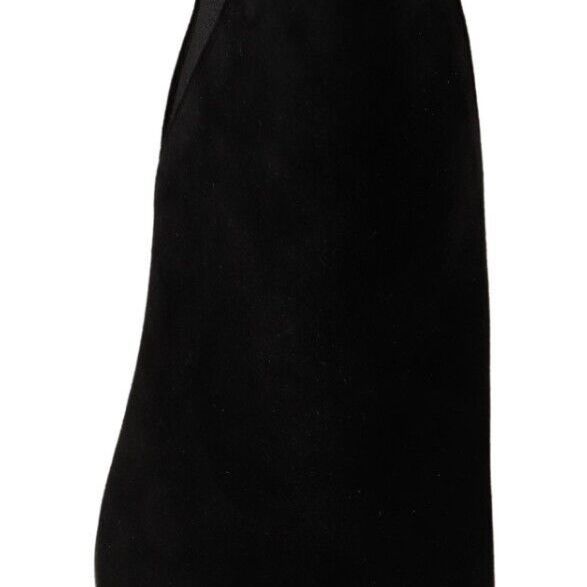 Dolce & Gabbana Black Suede Leather Chelsea Mens Boots Shoes