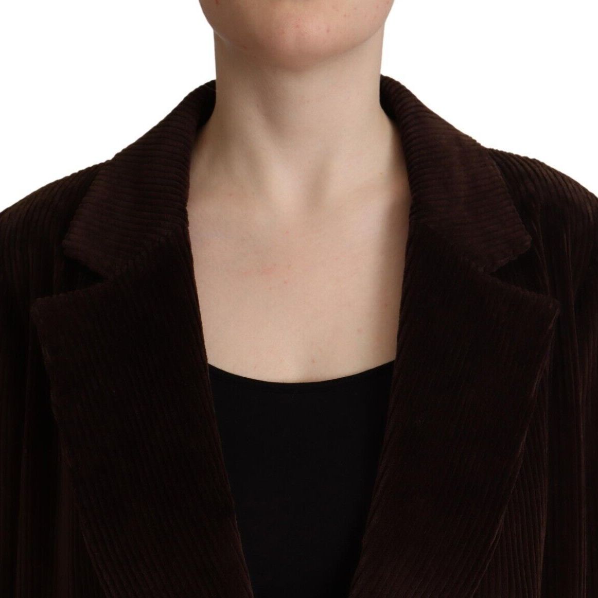 Dolce & Gabbana Bordeaux Corduroy Cotton Blazer Oversized Jacket