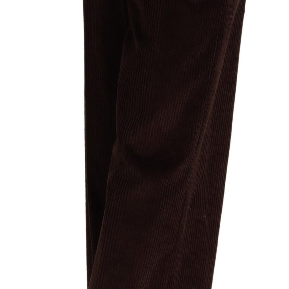 Dolce & Gabbana Brown Cotton High Waist Trouser Wide Leg Pants