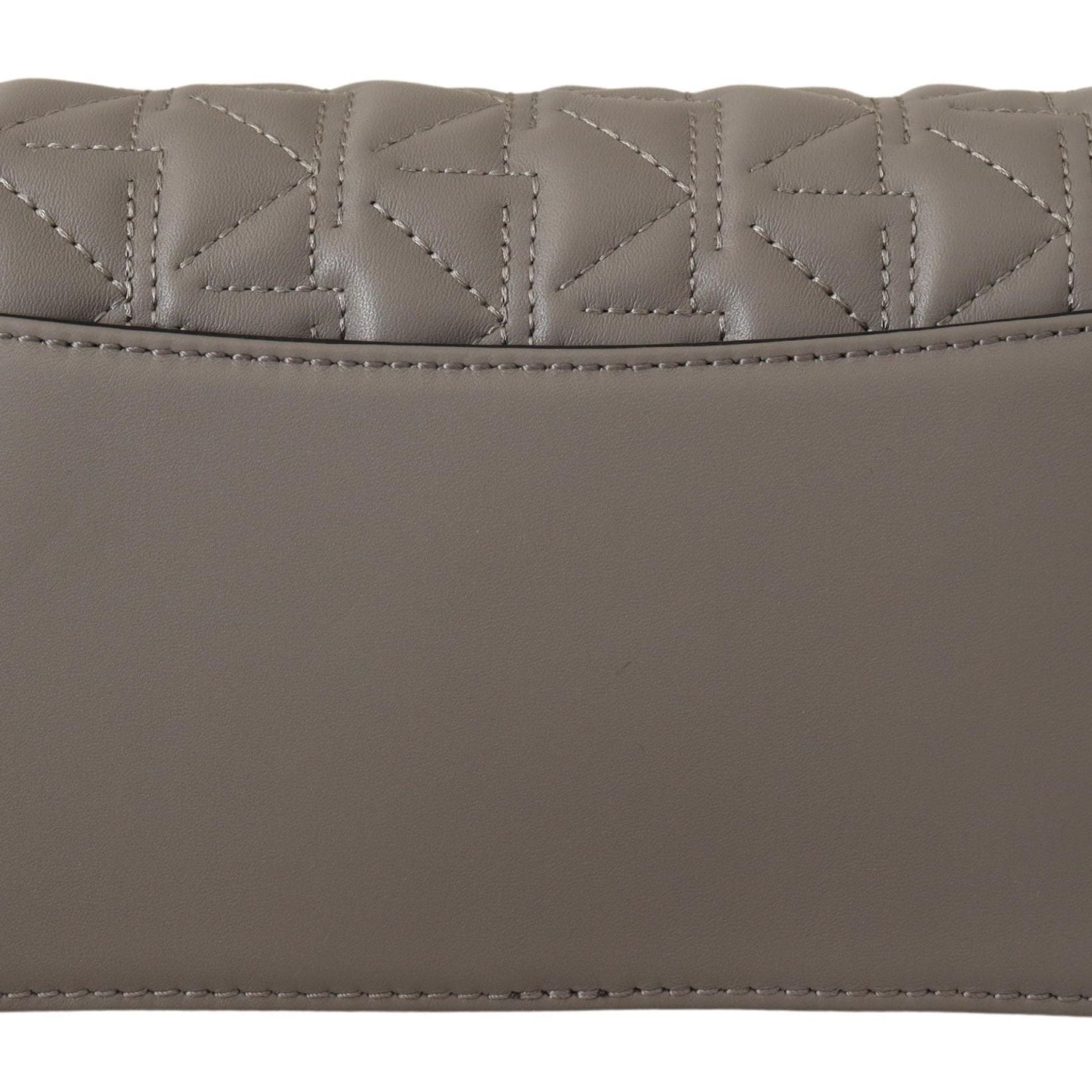 Karl Lagerfeld Light Grey Leather Crossbody Bag
