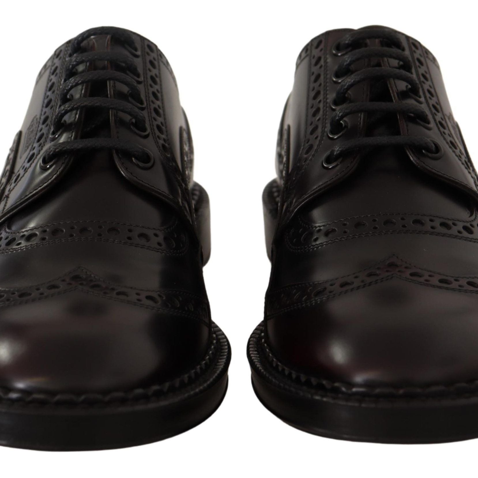 Dolce & Gabbana Purple Leather Oxford Wingtip Formal Shoes