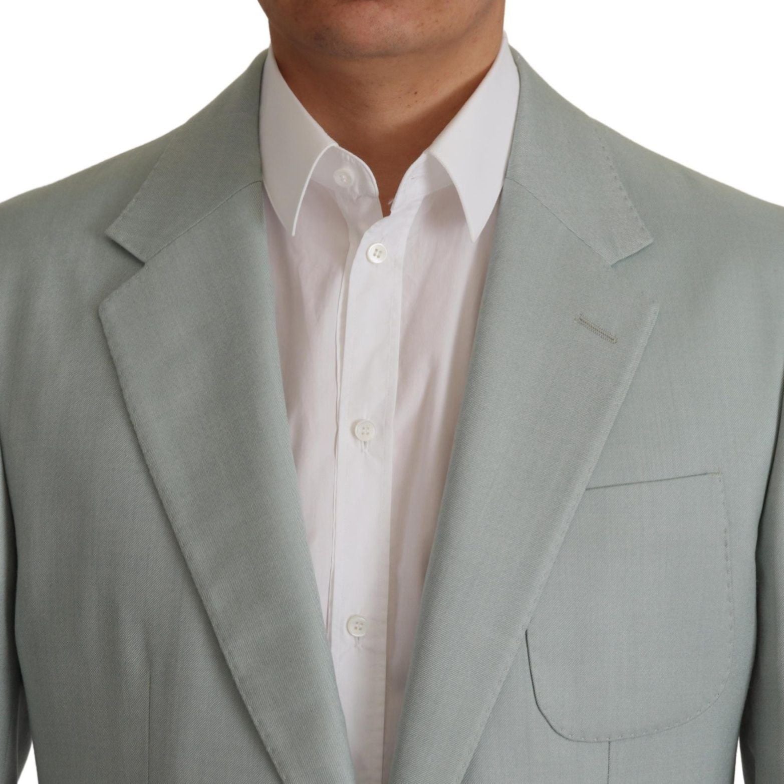 Dolce & Gabbana Light Green Cashmere Silk Blazer