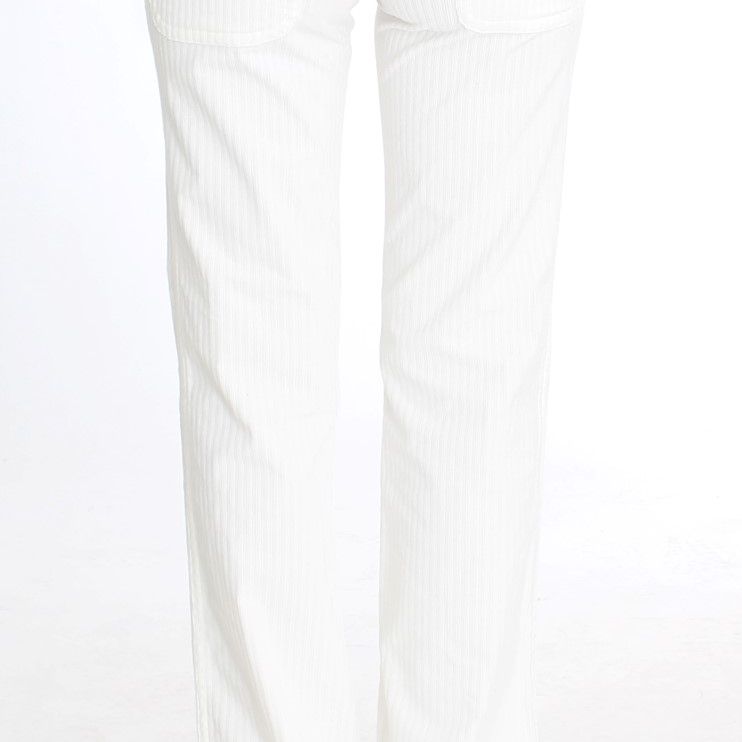 Ermanno Scervino White Striped Straight Fit Pants