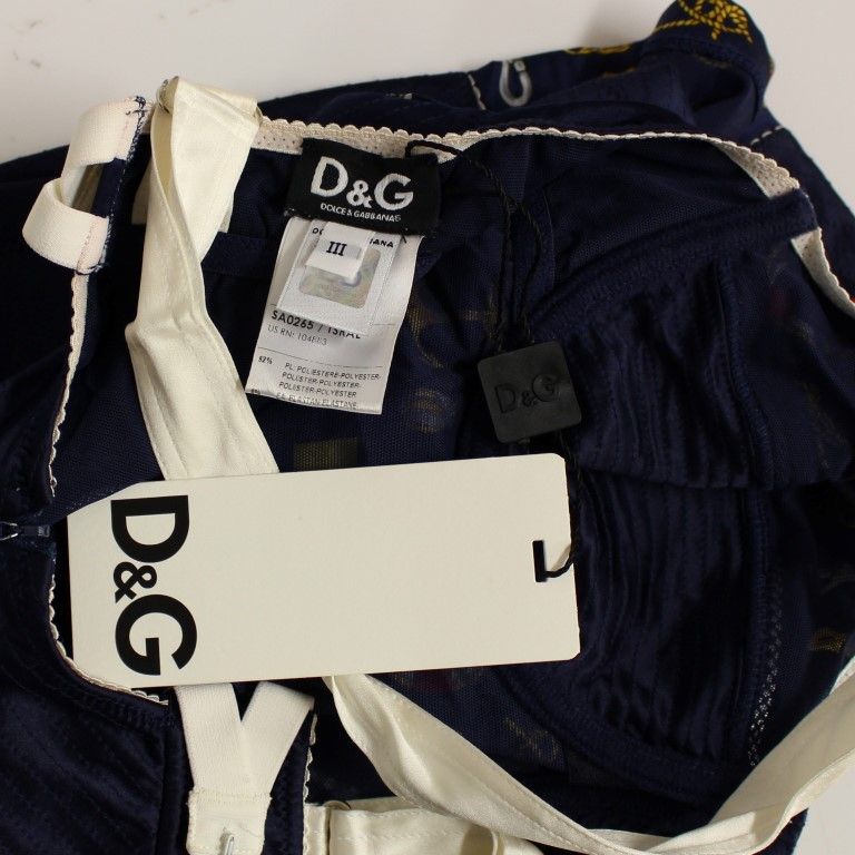 Dolce & Gabbana Blue Sailor Motive Tank Top
