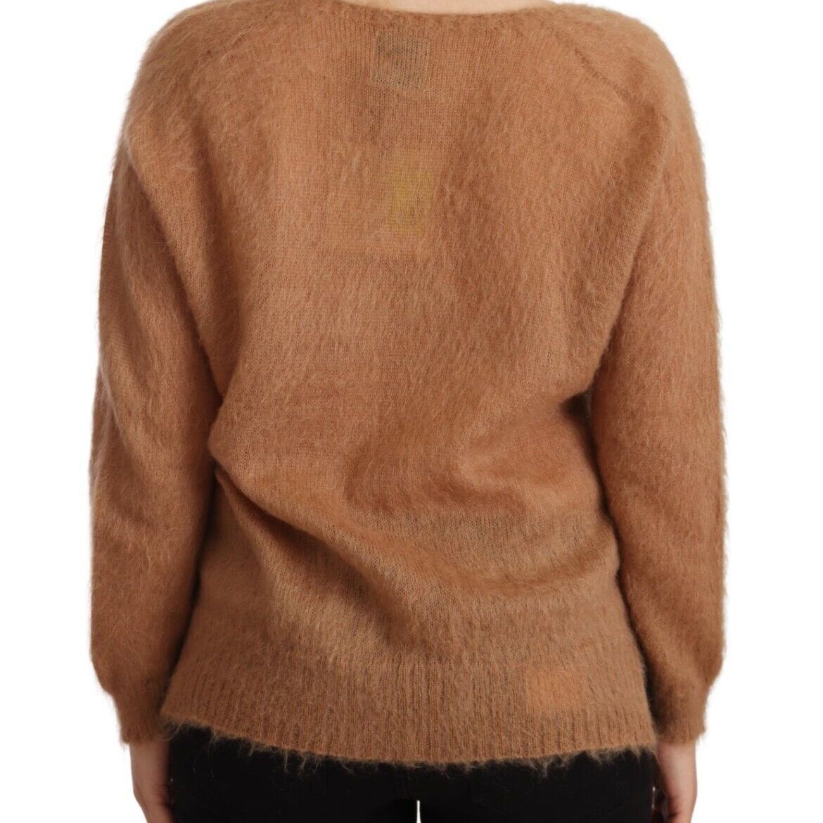 PINK MEMORIES Brown Cardigan V-Neck Long Sleeve Sweater
