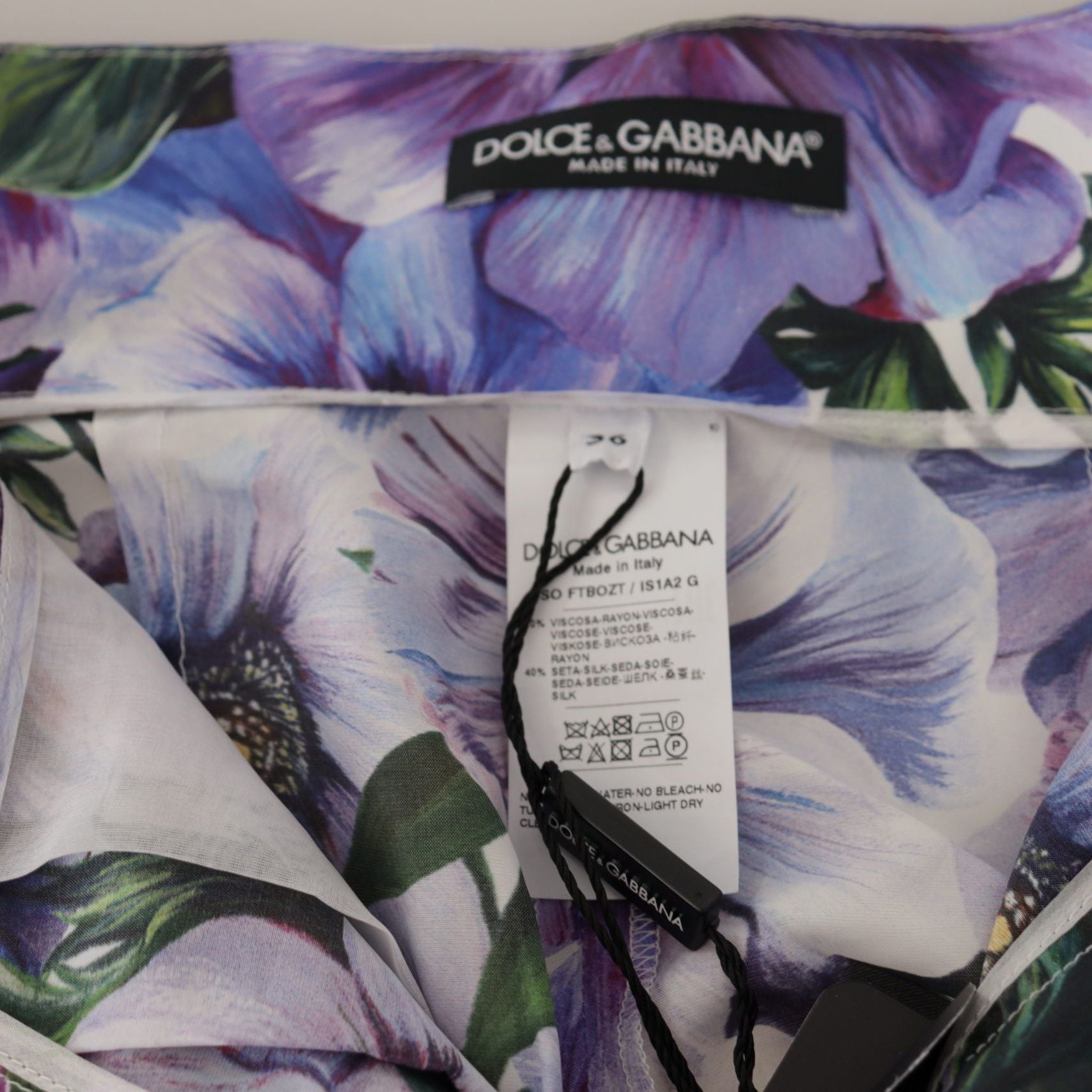Dolce & Gabbana Purple Anemone High Waist Hot Pants Shorts