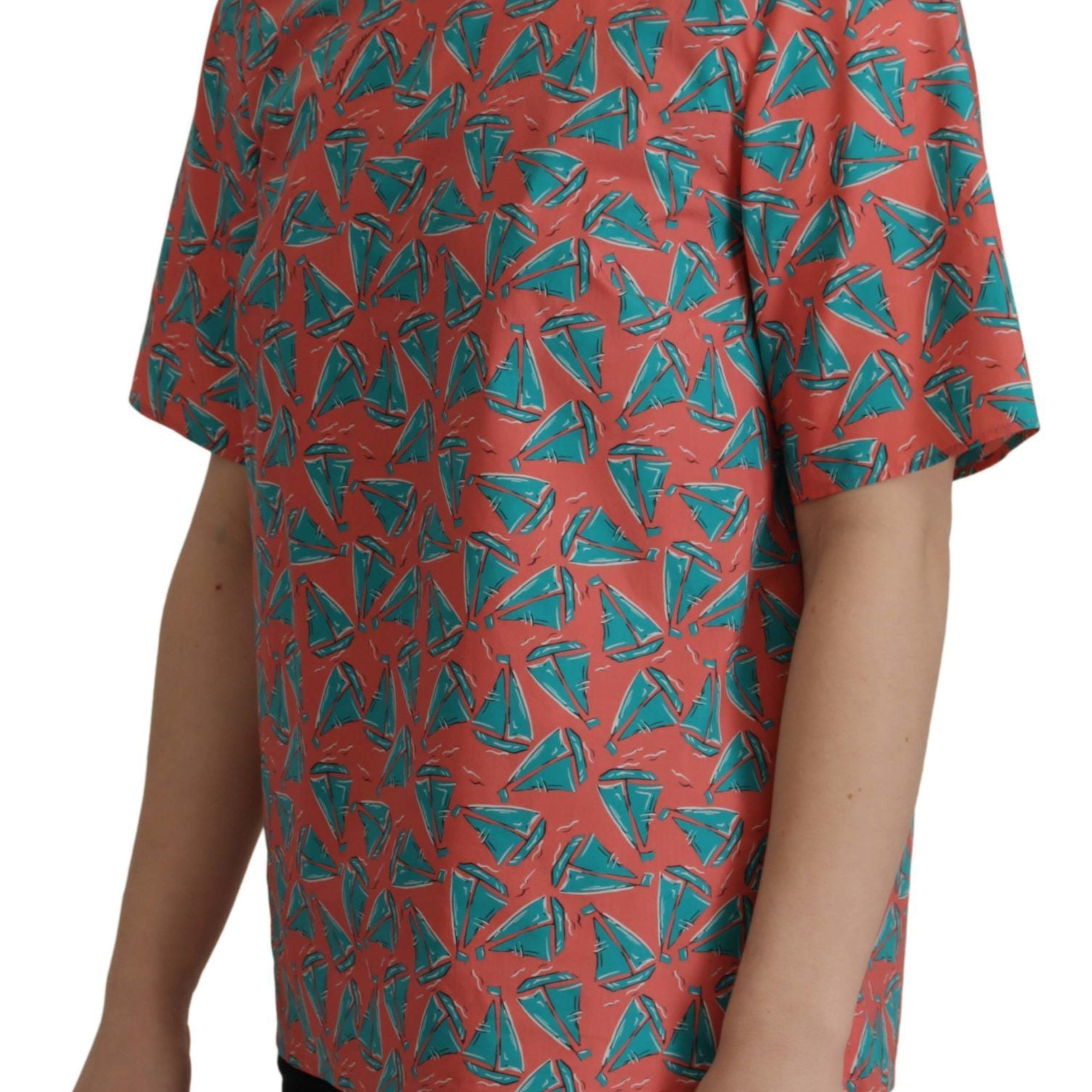 Dolce & Gabbana Pink Sail Boat Print Cotton T-shirt
