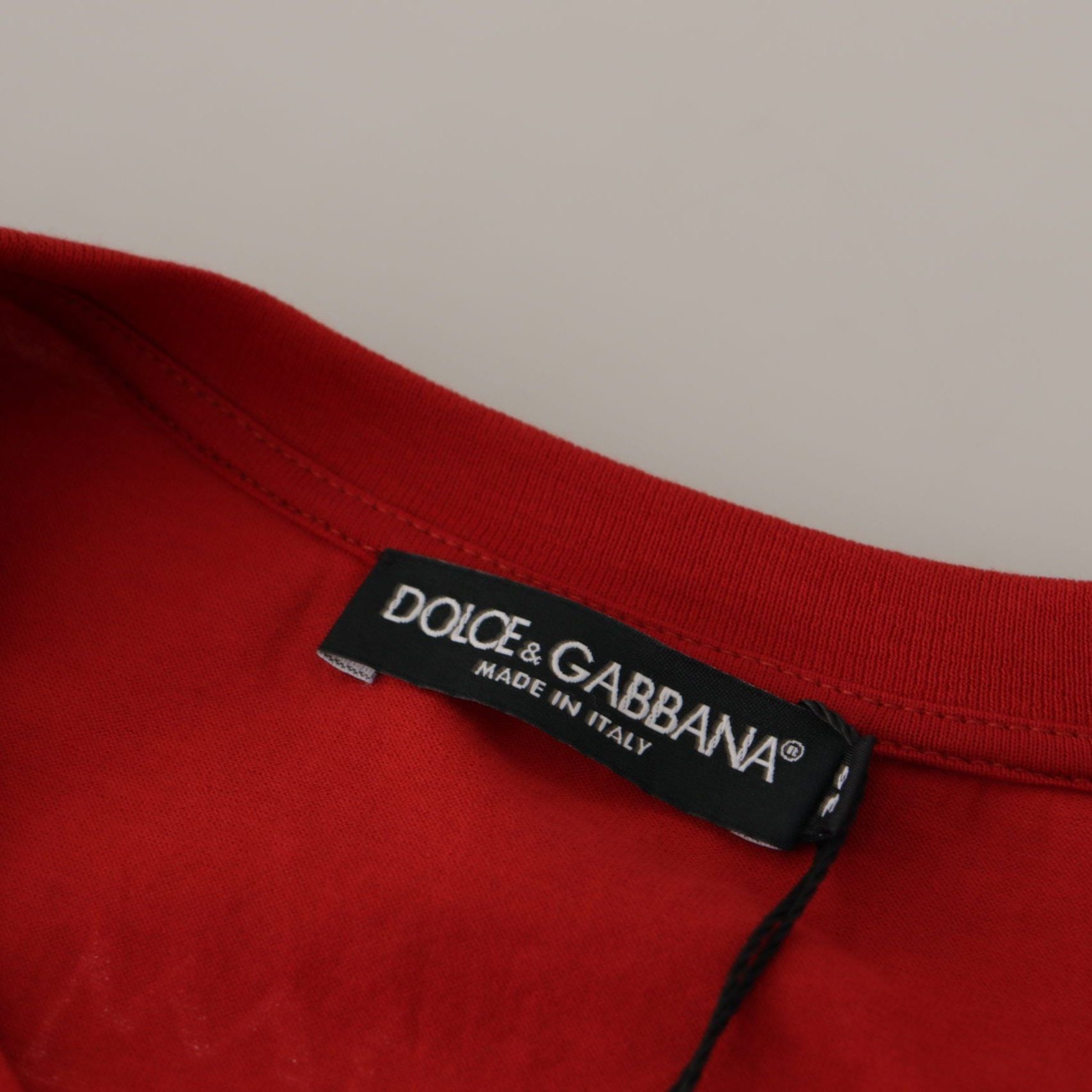 Dolce & Gabbana Red Amor Vincit Omnia Crewneck T-shirt