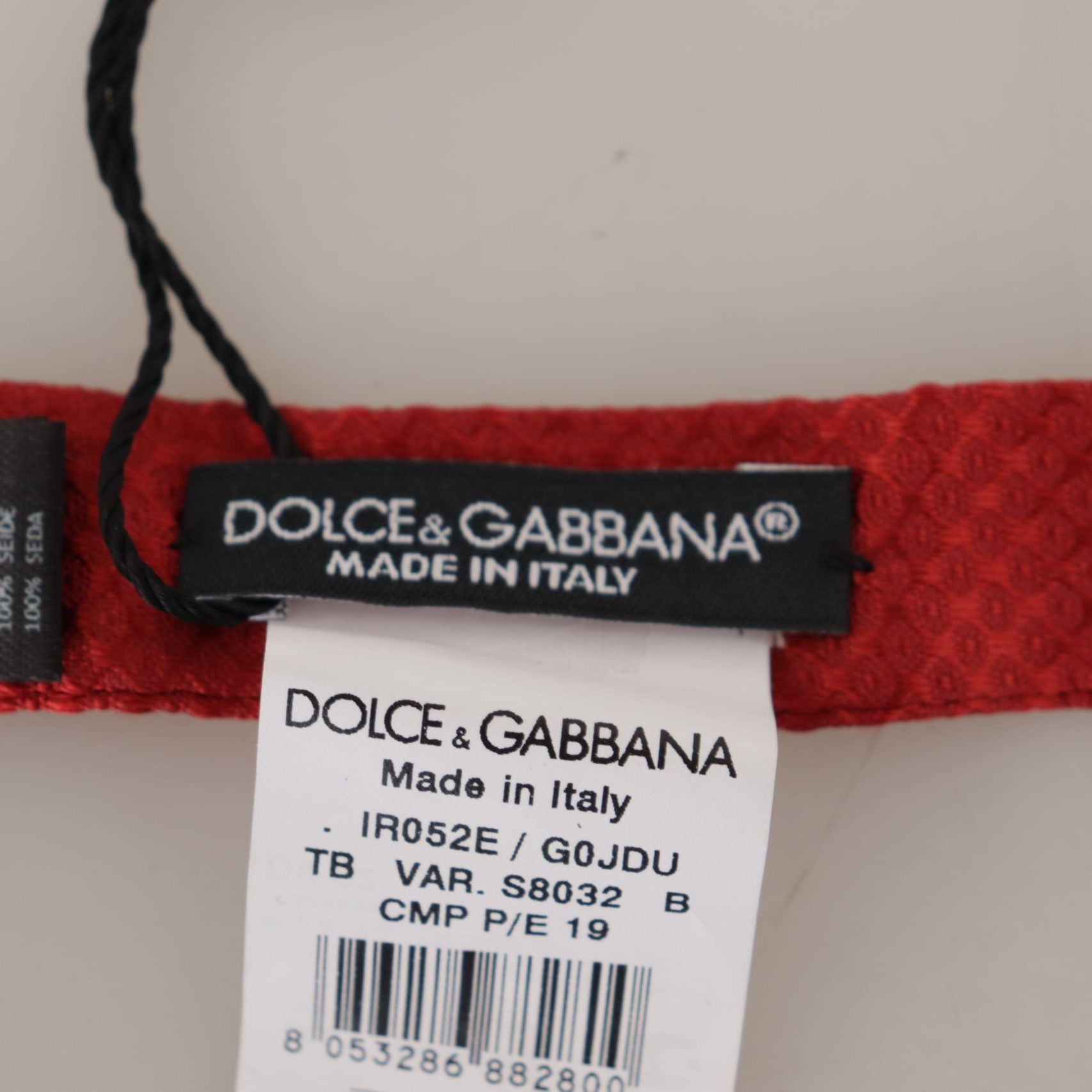 Dolce & Gabbana Red 100% Silk Adjustable Neck Papillon Tie