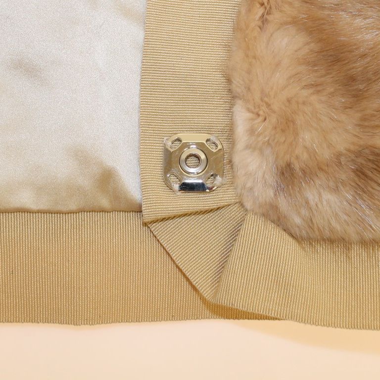 Dolce & Gabbana Beige MINK Fur Scarf Foulard Neck Wrap