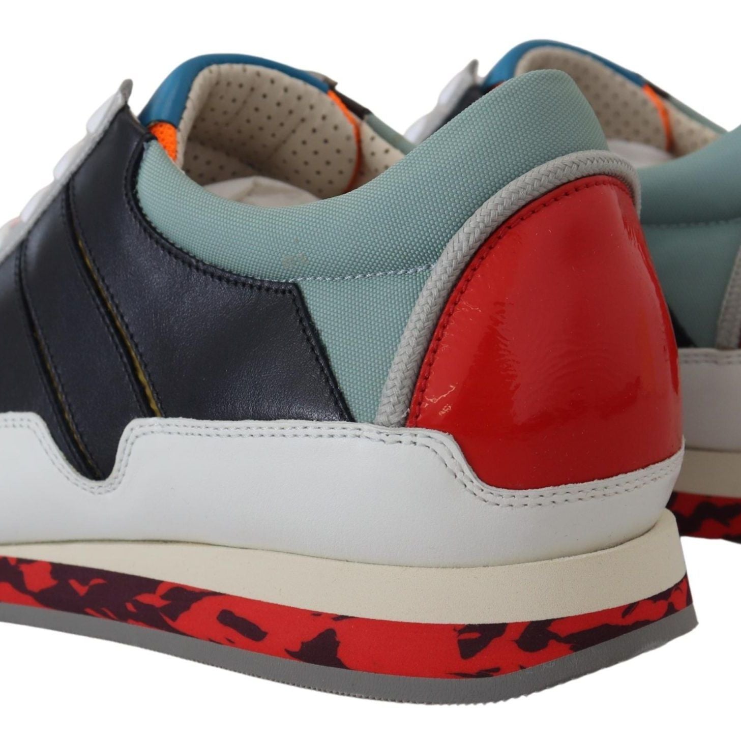 Dolce & Gabbana Multicolor Leather Sport Low Top Sneakers