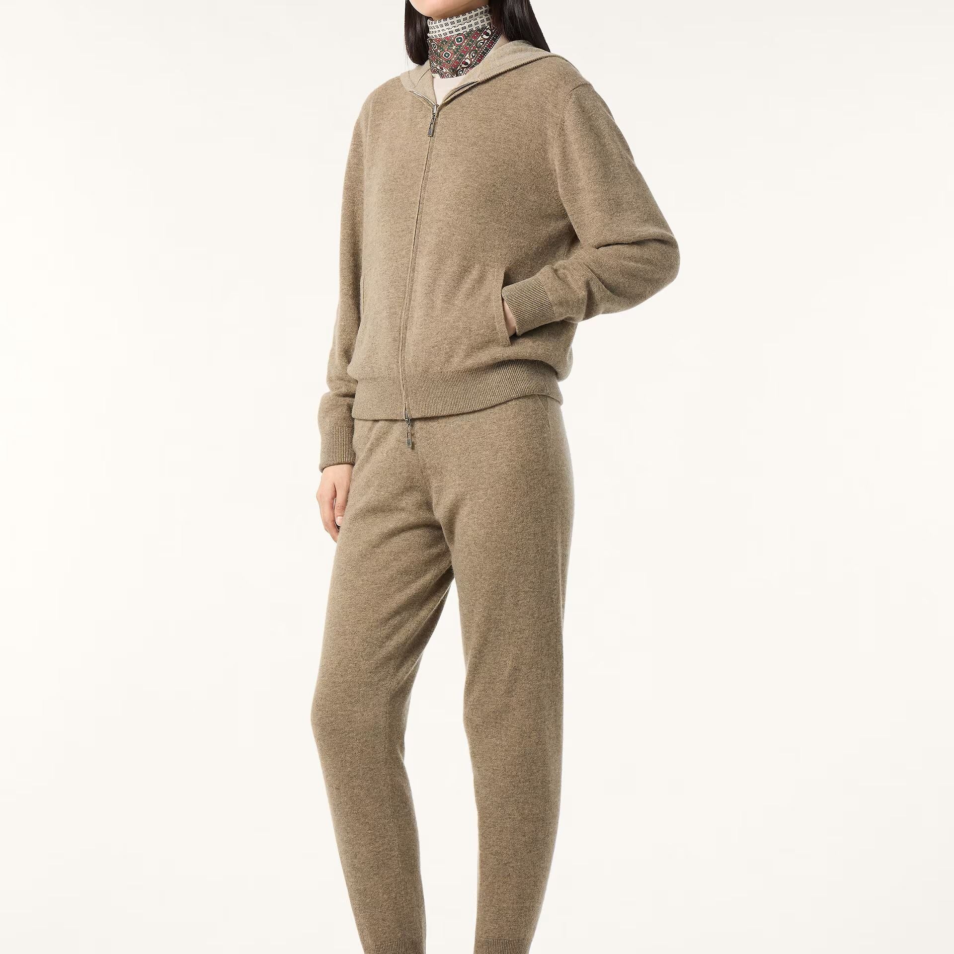 Loro Piana Duo Hooded Bomber Jumper in Cashmere