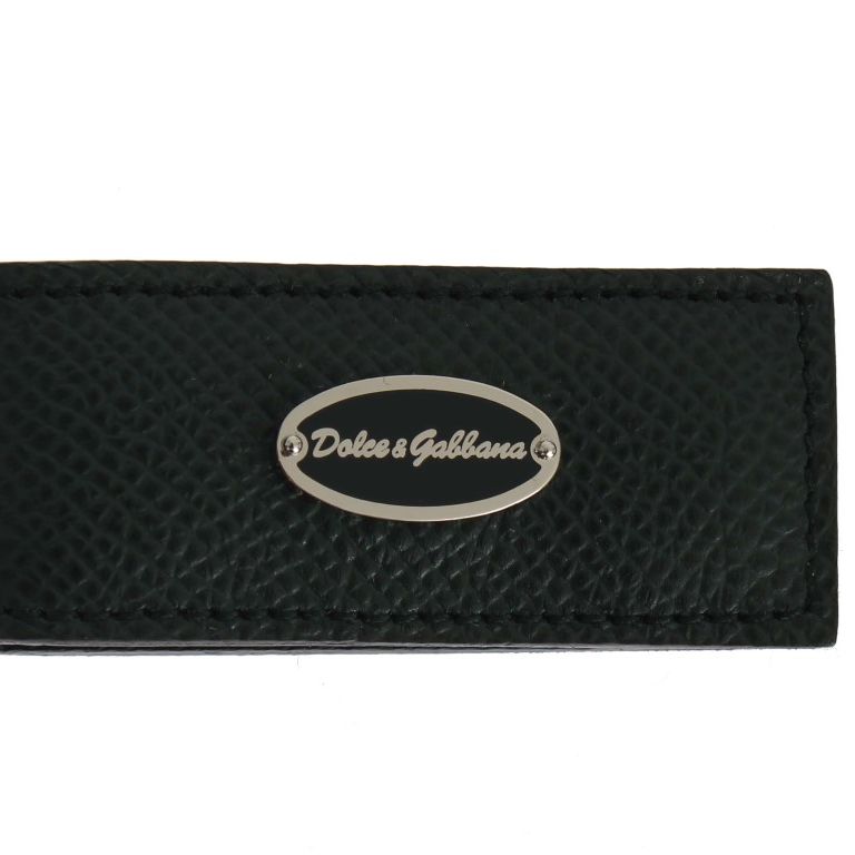 Dolce & Gabbana Green Leather Magnet Money Clip