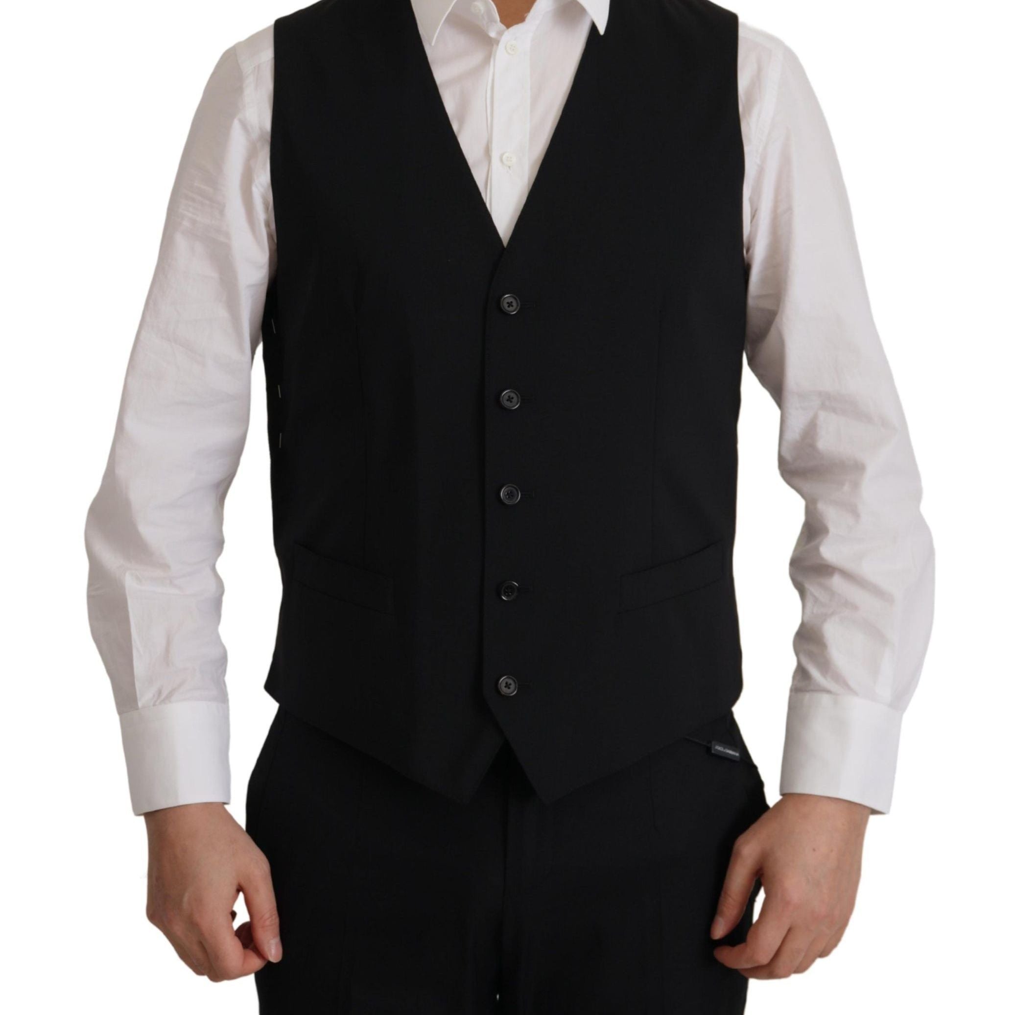 Dolce & Gabbana Black Jacket Vest 2 Piece MARTINI Blazer
