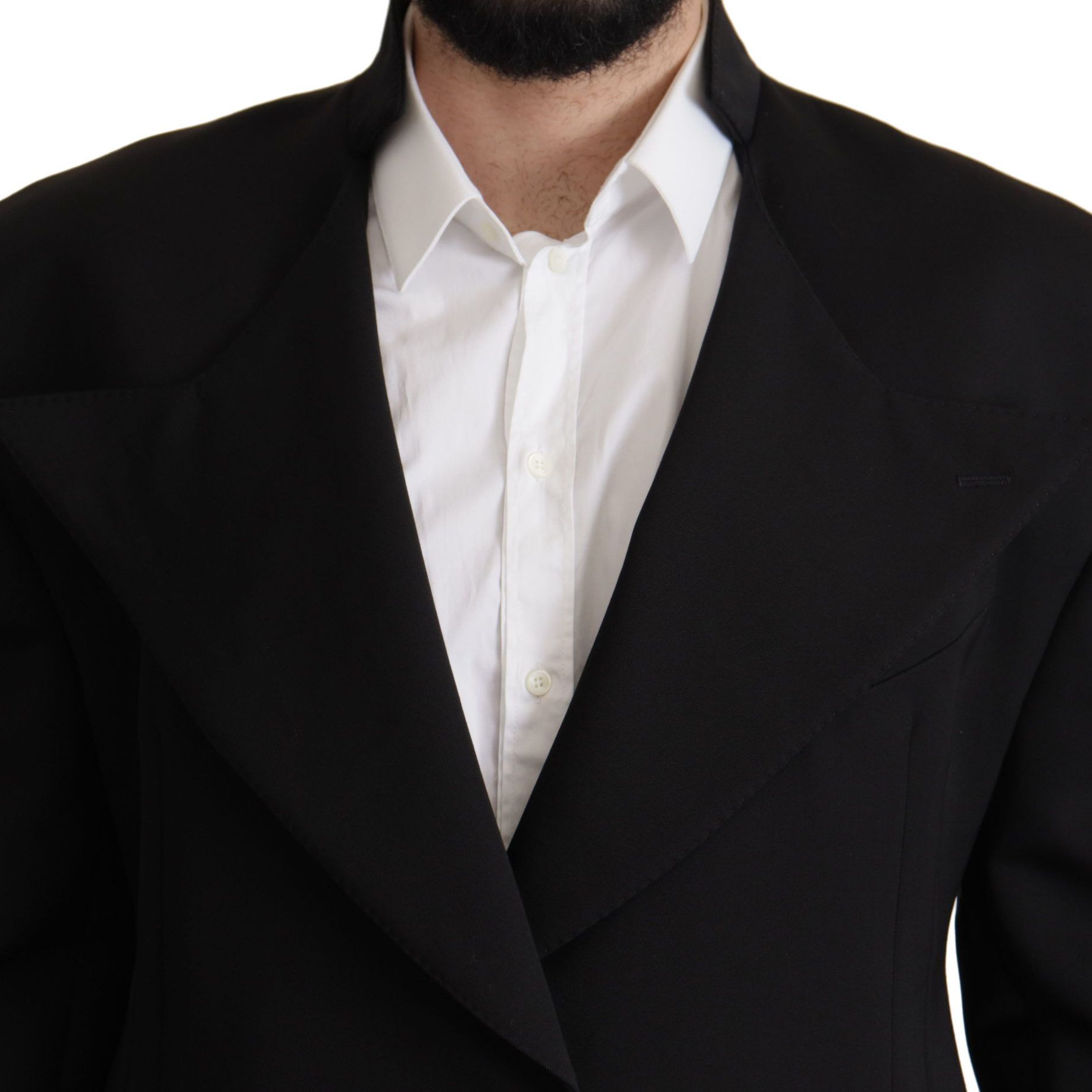 Dolce & Gabbana Black Wool Single Breasted Jacket Blazer